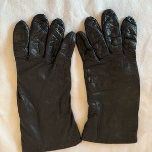 Aries vintage leather cashmere gloves